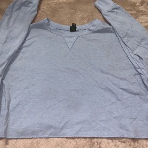 Baby Blue long sleeve crop top